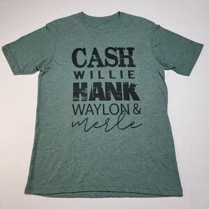 Cash, Willie, Hank SS Tee Army Green